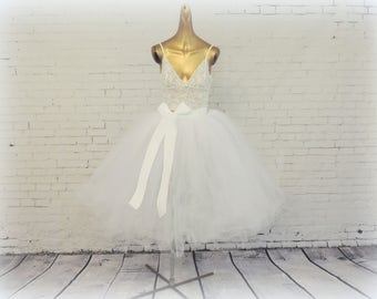 Trending White tea length tutu bridal wedding adult womens tutu engagement photo tutu white tulle skirt white special occasion sewn tutu