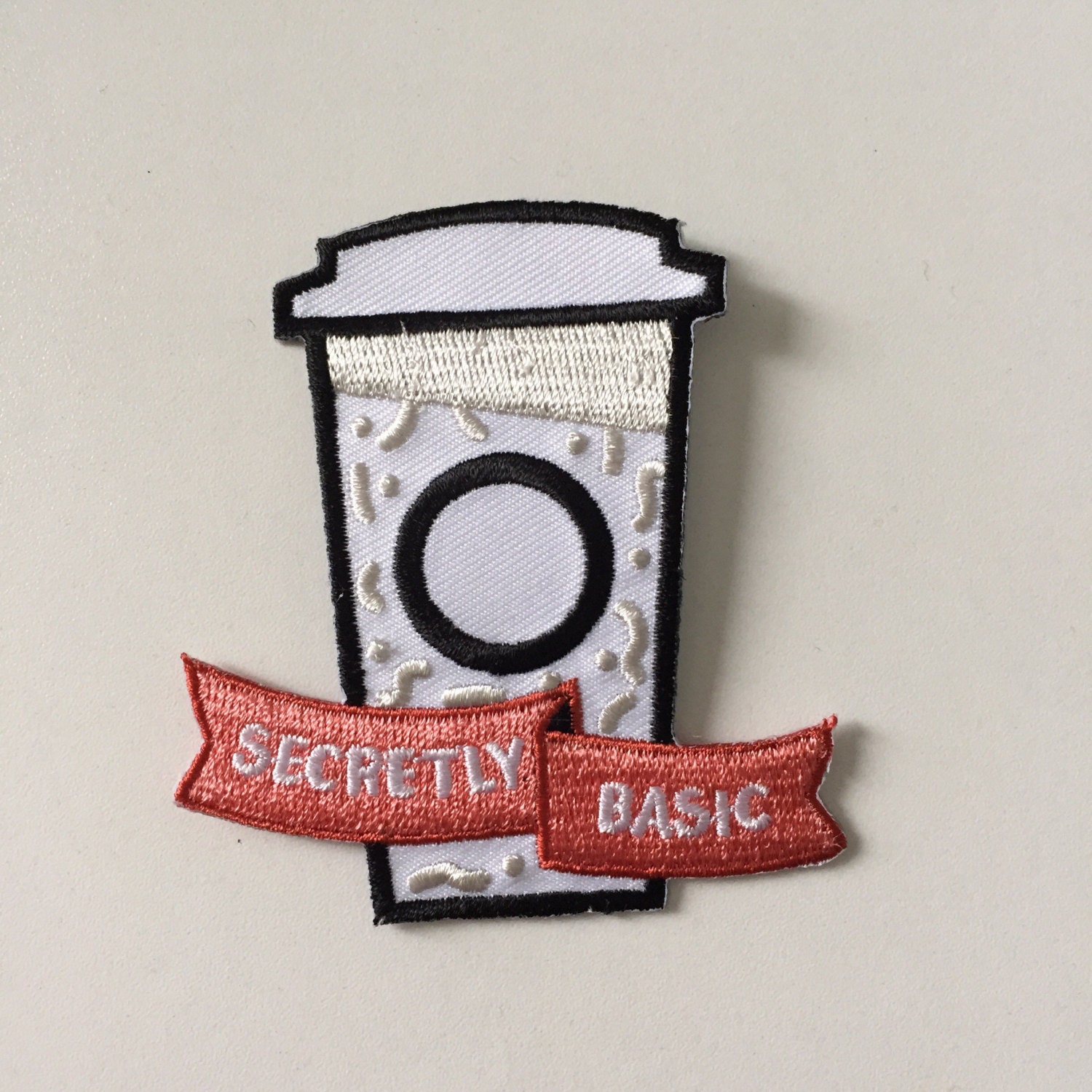 Secretly Basic iron on funny patch