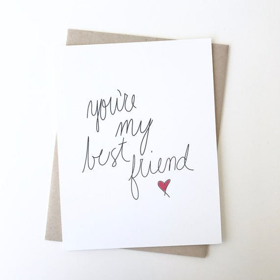 Valentines Day Card. You're my best friend. Love greeting