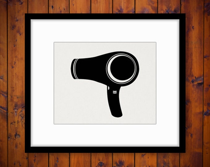 Digital Blow Dryer Graphic Image Blowdrier Download Hair Dresser Salon Barber Printable Antique Clip Art Jpg Png Eps HQ 300dpi No.3299