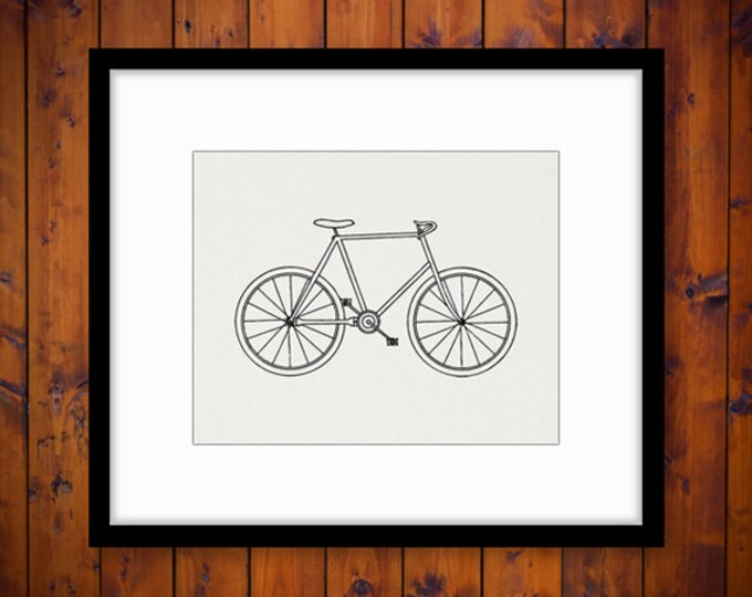 Digital Graphic Antique Bicycle Image Bike Outline Download Printable Vintage Clip Art Jpg Png Eps HQ 300dpi No.3474