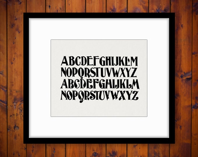 Antique Alphabet Printable Graphic Image Digital Download Vintage Clip Art Jpg Png Eps HQ 300dpi No.652