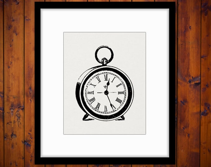 Antique Clock Digital Image Download Printable Graphic Vintage Clip Art Jpg Png Eps HQ No.2880