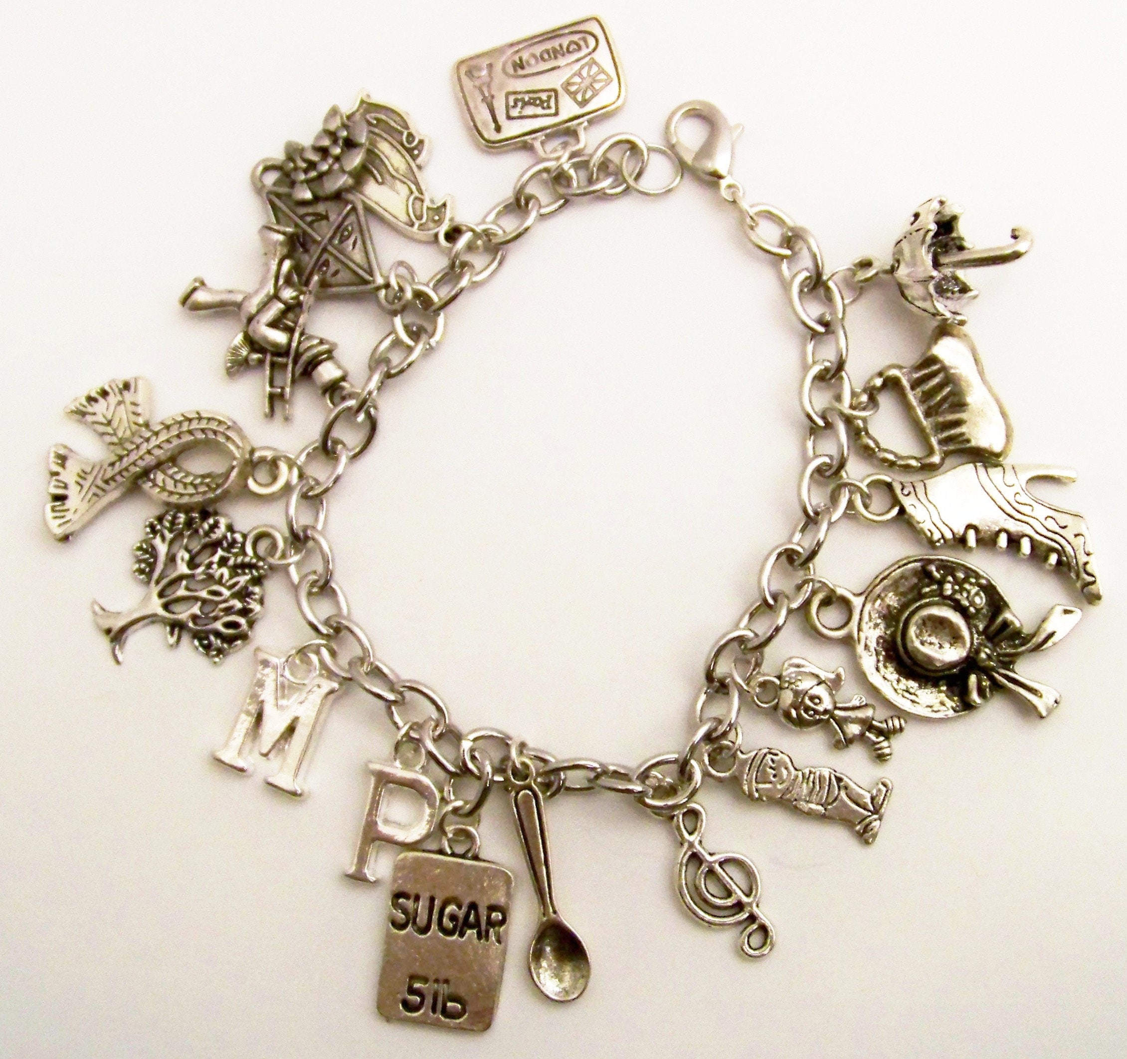 Mary Poppins Charm Bracelet Mary Poppins Themed Mary Poppins