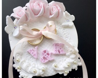 ring pillow ring bearer pillow ring pillow with roses personalized ring holder pillow - Wedding Ring Bearer ring pillow ring bearer pillow ring pillow with roses personalized ring holder pillow - Wedding Ring Bearer
