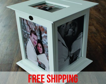 White Wedding Card Box with NO Personalization