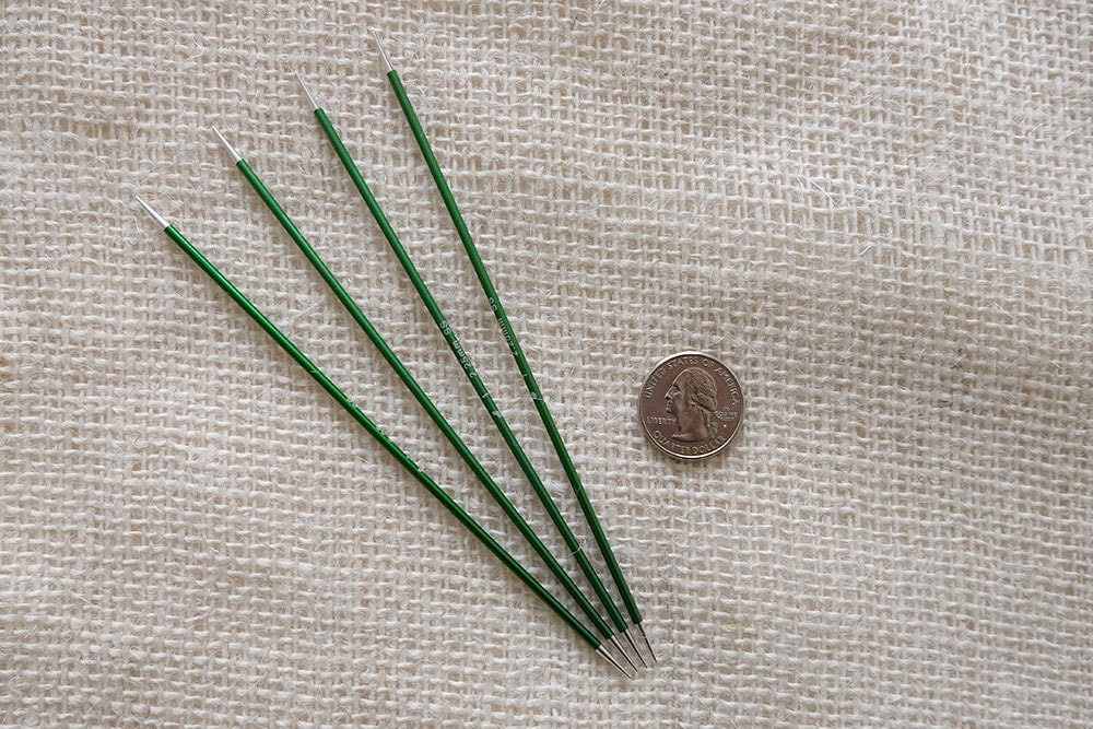 Signature Needles Size 1 - Stiletto Tip - needle is 6 long - set of 4