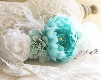 large flower crown - rustic wedding headband - flower head crown - big flower crown - flower crown - Boho headband - flower headpiece