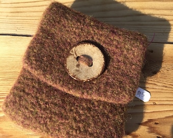 Small felted coin purse or keepsake pouch.