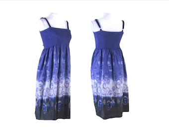 HALTER TOP DRESS, Floral Sun Dress, Summer work dress, womens clothes, vintage summer dress, beach summer dress, EuropeanRetroFashion