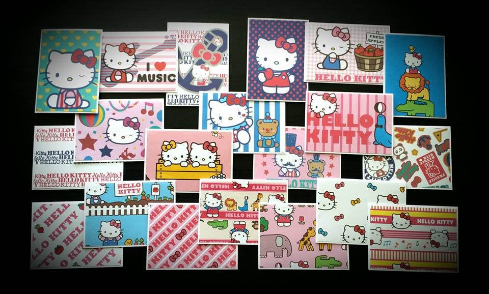 20 handmade hello kitty cards with envelopes blank cards