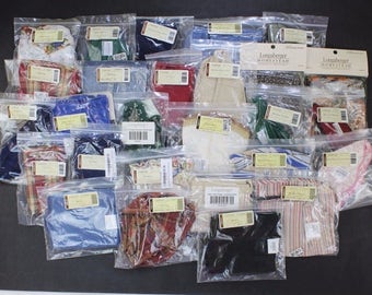 New Longaberger Basket Liner Cloth Fabric Lot of 27 Different Sizes Colors #105