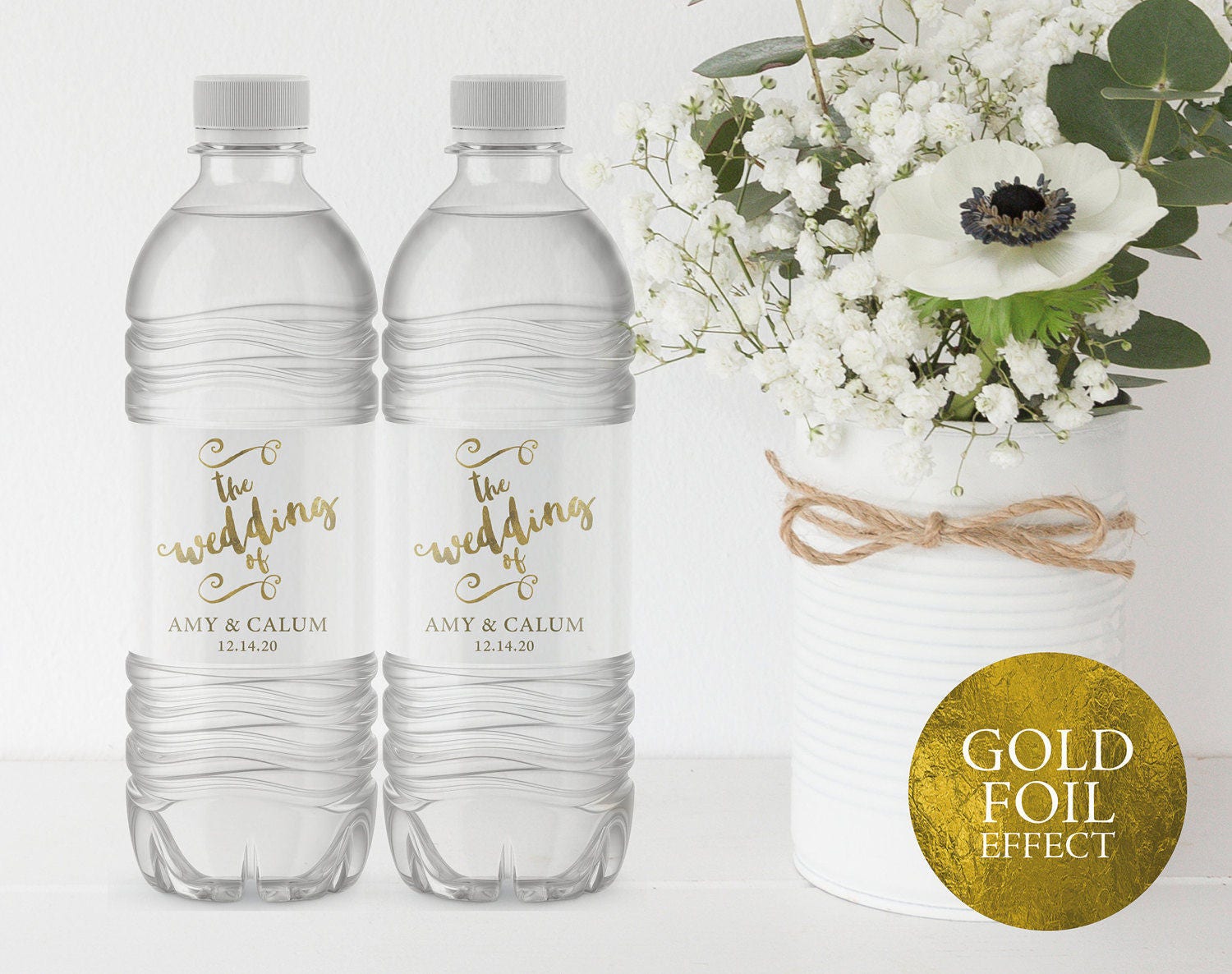 Printable Wedding Water Bottle Labels