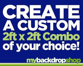 Two 2ft x 2ft Vinyl Photography Backdrops - Create Your Own Custom Combo - Choose Any 2 Designs in Our Shop