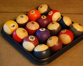 Vintage pool balls | Etsy