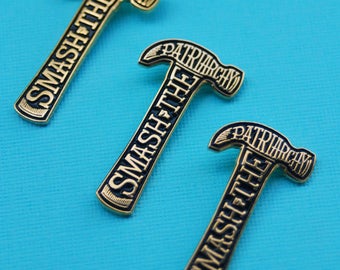 Smash the Patriarchy Feminist Enamel Lapel Pin