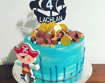 Pirate Ship Cake Topper Decoration