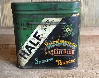 Vintage Tobacco Tin - Half and Buckingham