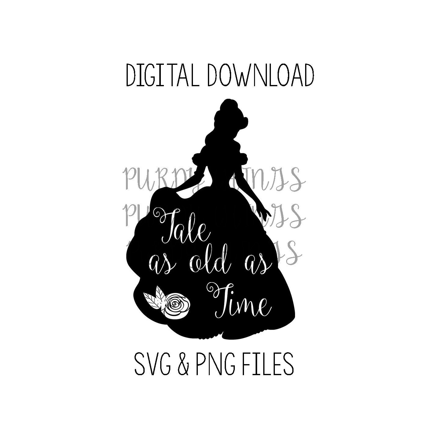 Download Belle Tale as old as Time SVG PNG JPG Digital File Instant