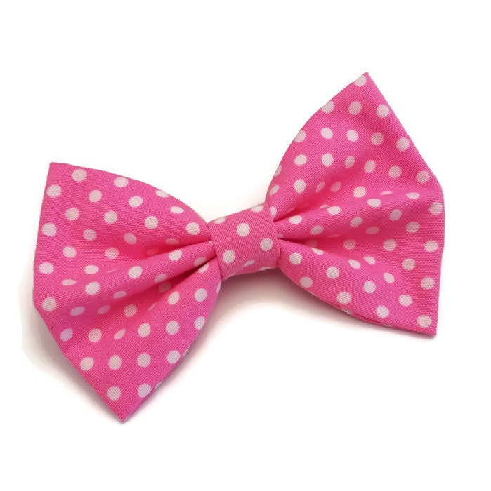 Pink Polka Dot Bow Pink Hair Bow Polka Dot Bow Pink