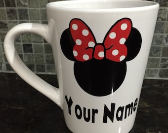 Minnie Mug, Minnie Name Mug, Disney Name Mug, Minnie Mouse Mug, Personalized Mug, Minnie Mouse Mug, Disney Fan Gift, Mickey Minnie Mug