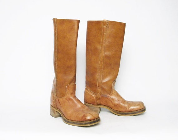 women's vintage Dingo tall leather campus boots sz 10