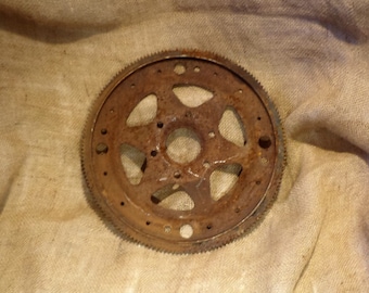 Large Metal Gear, Cog, or Sprocket, Rusty Factory Industrial Salvage
