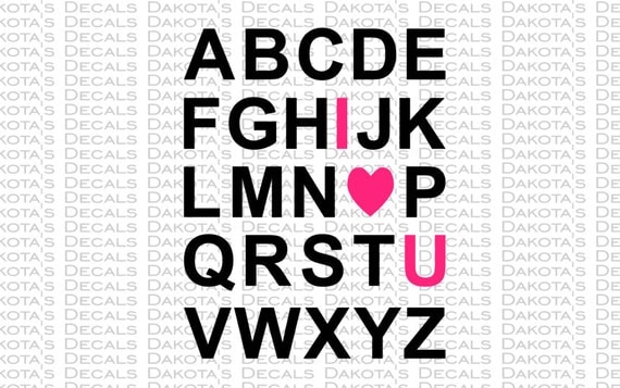 Download ABC I love you SVG for Download