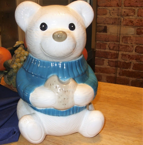 Teddy Bear Cookie Jar Vintage Cookie Jar Antique Bear Cookie
