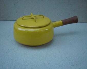 Vintage Dansk Kobenstyle Mustard Yellow Saucepan, Jens Quistgaard ,Dansk,Made in France, danish modern cookware,Jens Quistgaard cookware.