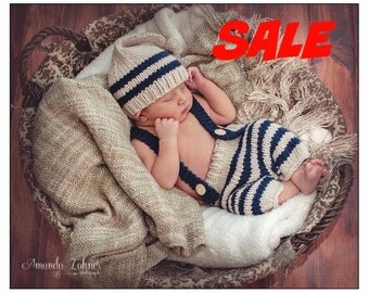 SALE Today ONLY....Baby Pixie Hat and Pants, Suspenders, RTS, Elf Hat, ,Newborn Photo Prop, Baby Outfit, Baby Photo Prop. Baby Boy Outfit,