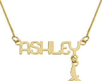 Name necklace-Personalized jewelry-Monogram & Name necklace- Custom Name chain-Memorial gift-Personalized name chain-For her-Graduation gift
