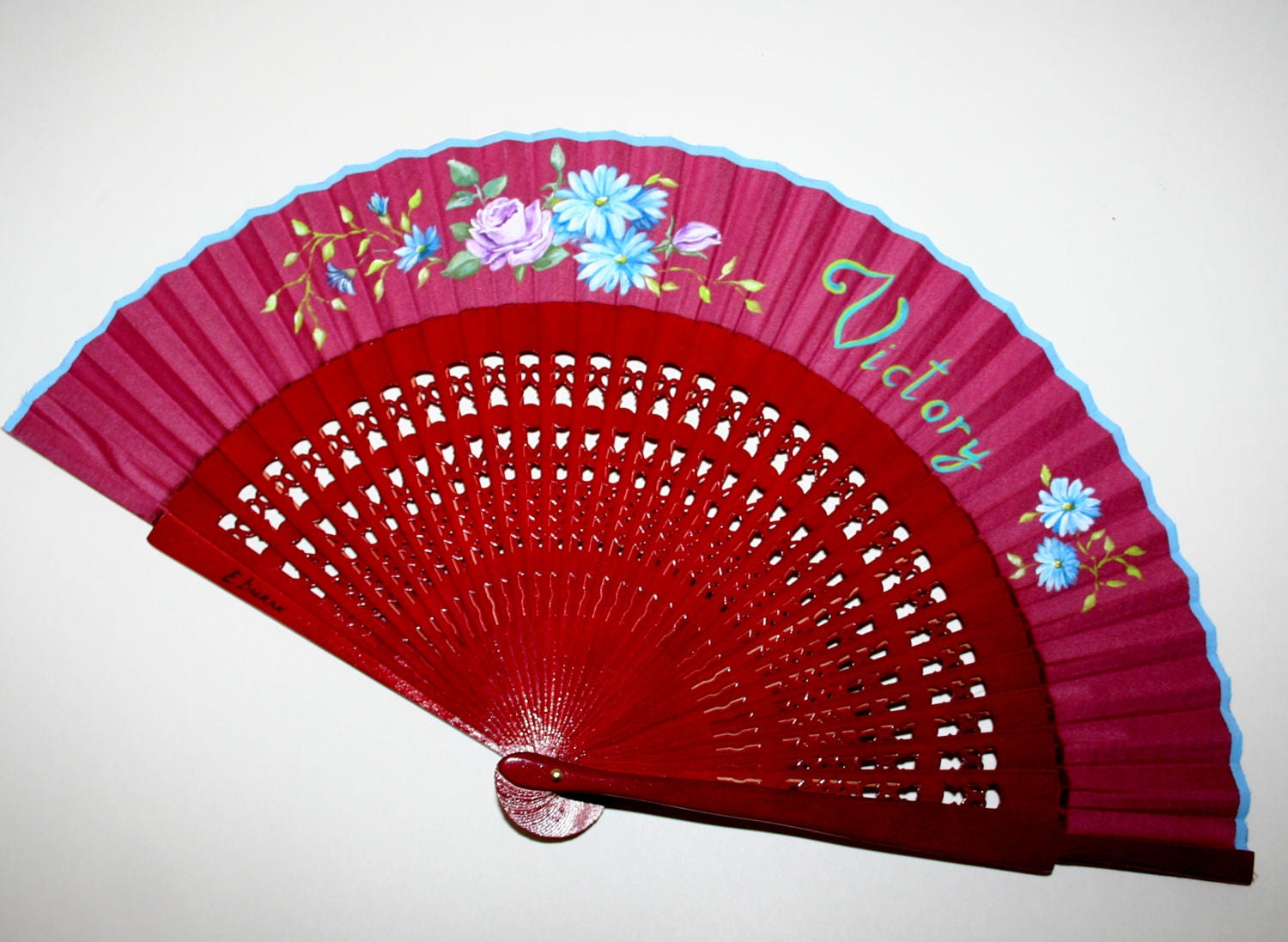 Spanish hand fan with name or monogram Personalized fan