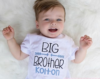 Big Brother Shirt Embroidered Personalized Custom Name ANY COLORS