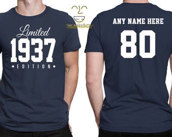 1937 Limited Edition 80th Birthday Party Shirt, 80 years old shirt, limited edition 80 year old, 80th birthday party tee shirt
