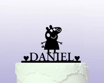 Personalised Peppa Pig Cake Topper
