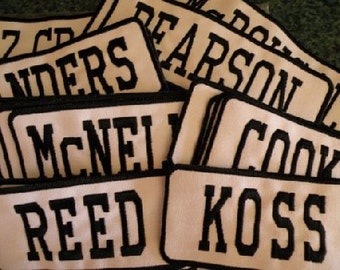 Custom order Iron on Name Patch Name Patch Large size for Stocking, Duffle bags, Back Packs Cedar Creek Patch Shop