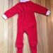 Vintage 1960s Infant Baby Unisex Red Velvet Santa Christmas Sleeper! Size 6 months