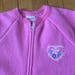 Vintage 1980s Girls Pink Fleece Footie Sleeper Pajamas! Size 3T