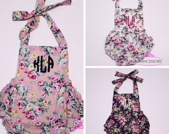 Baby Girl Romper, baby romper, monogram, bubble romper, Baby girl Outfits, Baby Girl Clothes, baby clothes, Baby girl gift, baby gift