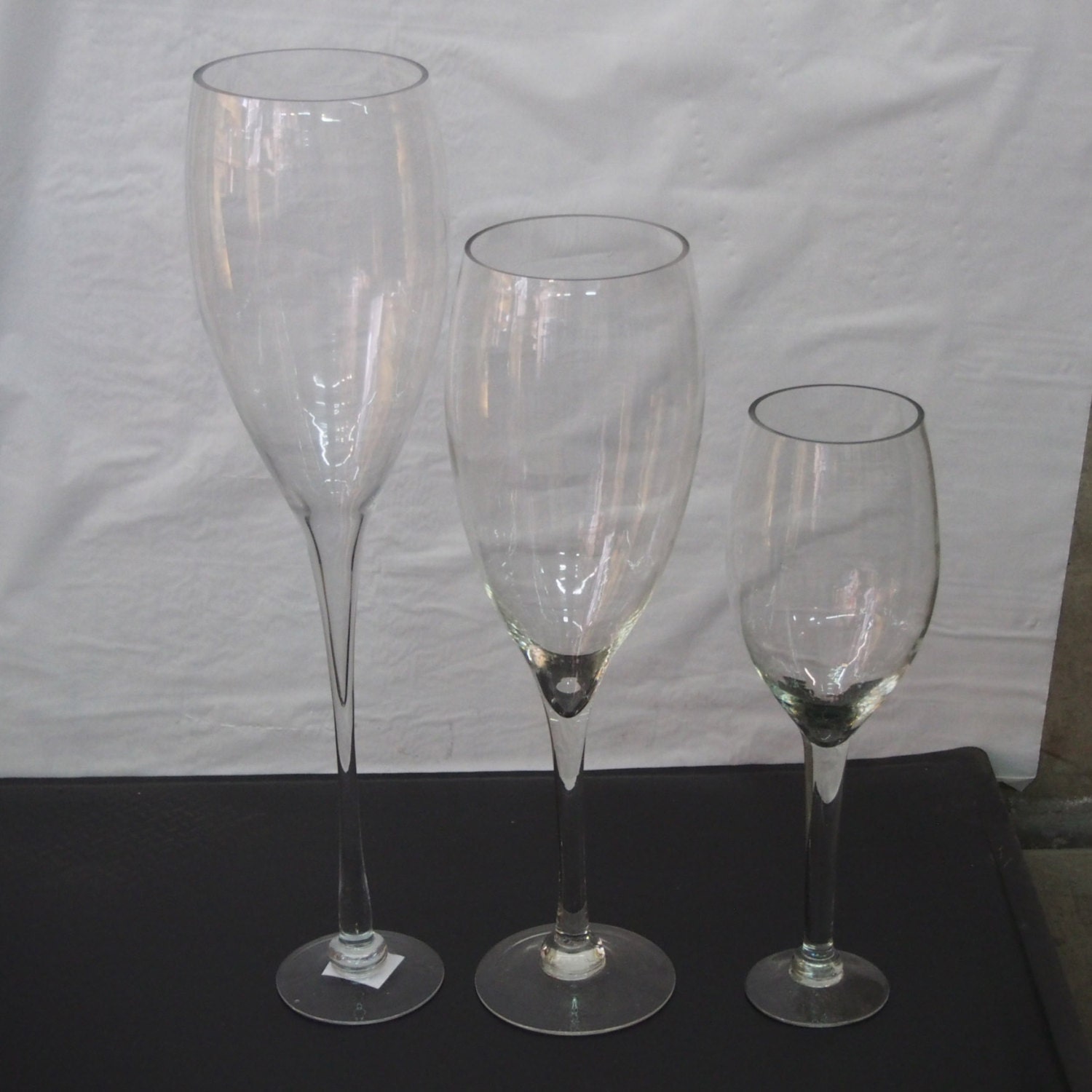 Tall Champagne Wine Glass Vase Wedding Centerpiece 16