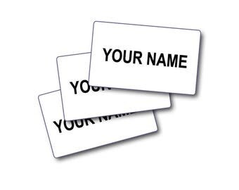 60 No-Iron, STICK-ON Laundry Labels, Personalized with Your Text