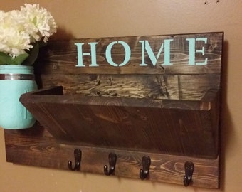 Rustic Mail HolderHome DecorHome Sign Wooden Holder Organizer Rustic Mail HolderHome DecorHome Sign Wooden Holder Organizer