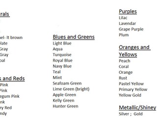 Thread Colors for Embroidery