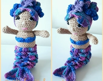 VIOLET THE MERMAID crochet pattern - Amigurumi pdf instant download