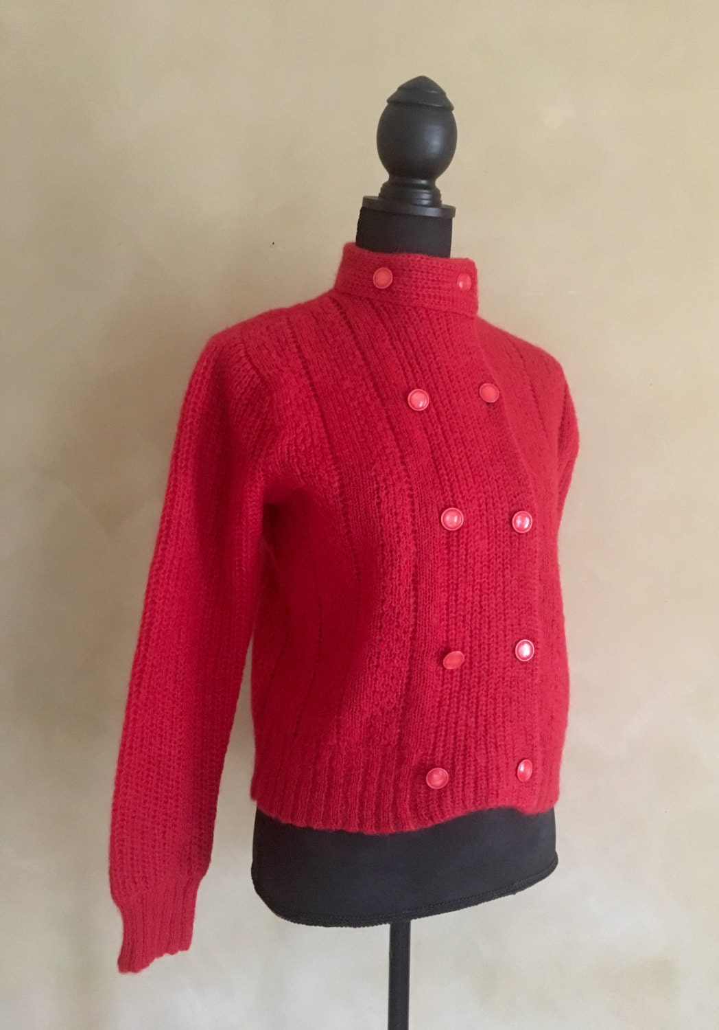 Vintage 60's Wool Red Sweater