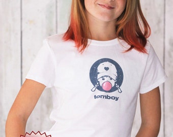 Girls Softball Shirts Bubblegum Baseball Tee Tomboy Shirt Strong Girl Clothing Girl Empowerment Softball TShirt Softball Gifts