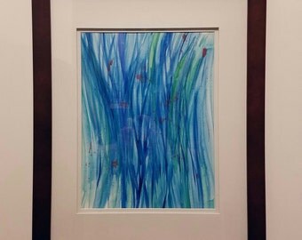 Original abstract watercolor, modern art, wall art, watercolor painting, 11x15