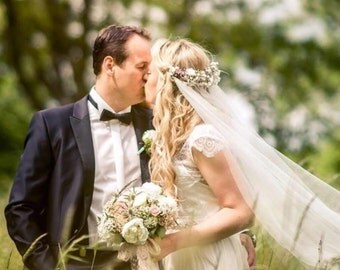 Wedding Veils/ Flower Crown/ Wedding Veil/Vintage Wedding Veil/Church Veil