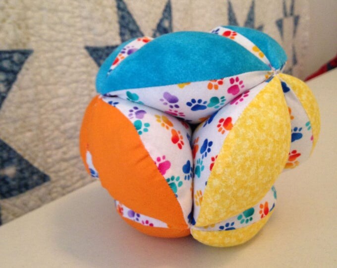 Montessori Puzzle Ball. Colorful Geometric Clutch Ball. Sensory Learning Toy. Soft and Safe for indoor Play